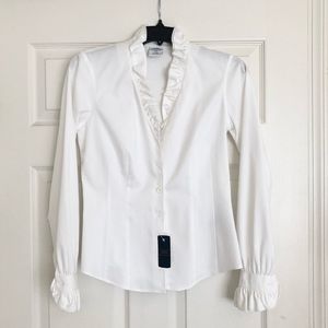 Women Brooks brother white cotton shirt New size 2